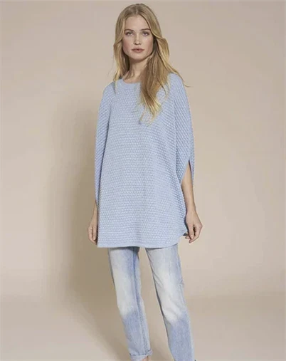 Sibin Linnebjerg - Adi Poncho - Light Blue